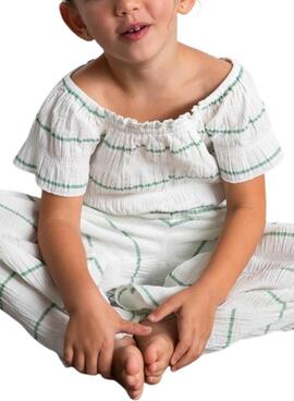 Ensemble Mayoral à rayures menthe pour fille