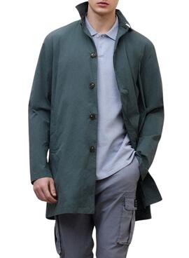 Manteau Ecoalf Packable Vestal vert pour homme.