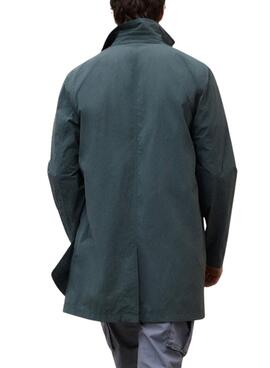 Manteau Ecoalf Packable Vestal vert pour homme.