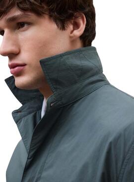 Manteau Ecoalf Packable Vestal vert pour homme.