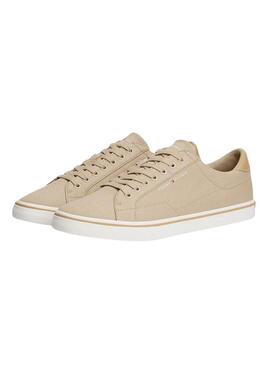 Chaussures Tommy Jeans Vulc en toile camel pour homme
