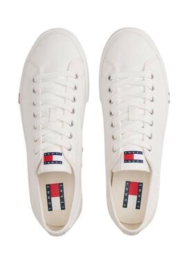 Chaussures Tommy Jeans Archive en toile blanche pour homme