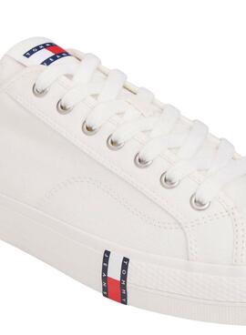 Chaussures Tommy Jeans Archive en toile blanche pour homme