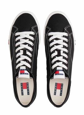 Chaussures Tommy Jeans Archive en toile noire pour homme