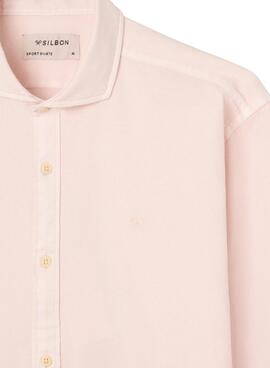 Chemise Silbon Sport corail pour homme