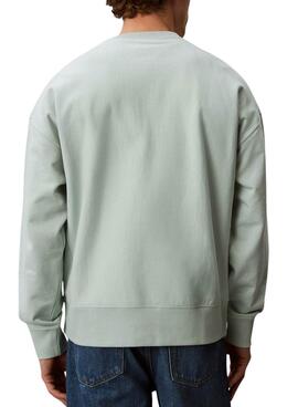 Sweat à capuche Calvin Klein Jeans turquoise pour homme