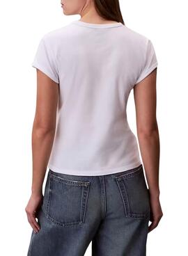 Maillot Calvin Klein Jeans Graphic Logo blanc pour femme