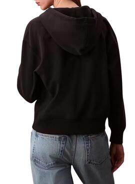 Sweat à capuche Calvin Klein Jeans Archive Logo noir pour femme