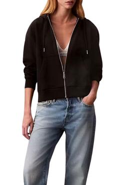 Sweat à capuche Calvin Klein Jeans Archive Logo noir pour femme
