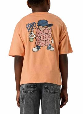 T-shirt Name It Player orange pour garçon