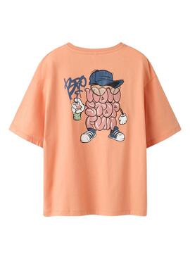 T-shirt Name It Player orange pour garçon