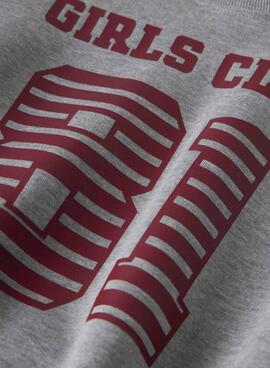 Sweat à capuche Name It Girls Club gris pour fille