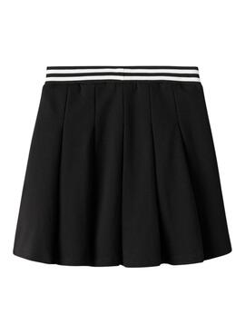 Jupe noire à volants Name It avec taille élastique pour fille.