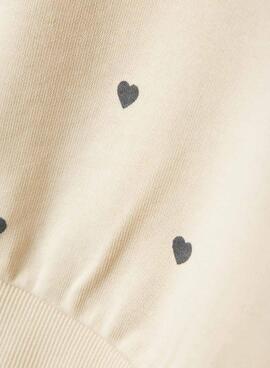 Sweat-shirt beige imprimé Name It pour fille