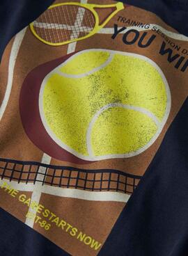 T-shirt Name It tennis bleu marine pour garçon
