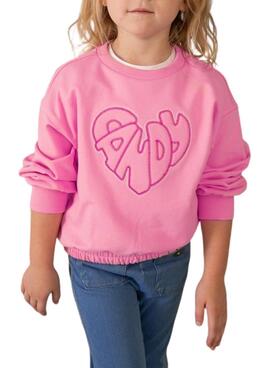Sweat-shirt Mayoral brodée rose pour fille