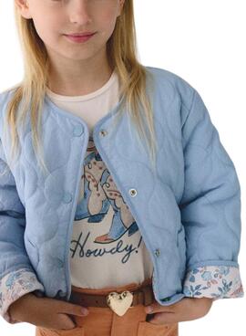 Veste réversible matelassée bleue Mayoral pour fille