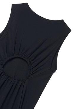 Robe noire Mayoral avec ouverture pour fille