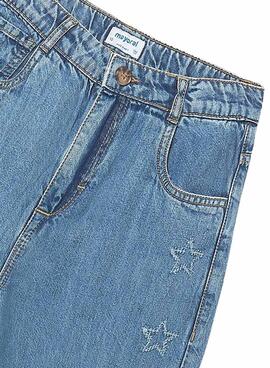 Jean bleu étoiles pour fille de la marque Mayoral