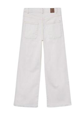 Pantalon large en toile crue pour fille de Mayoral.