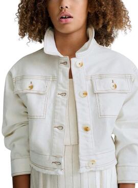 Veste Mayoral courte en jean pour fille.