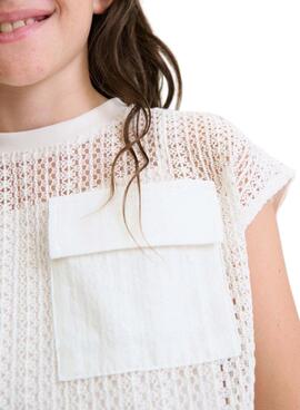 Haut maioral brut découpé pour fille