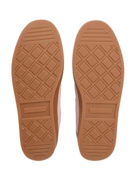 Chaussures Tommy Jeans Heritage Monogram roses pour femmes.