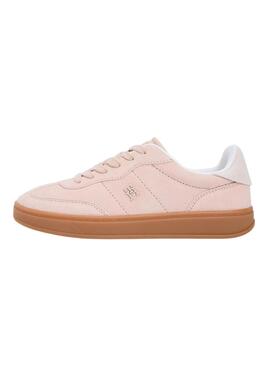 Chaussures Tommy Jeans Heritage Monogram roses pour femmes.