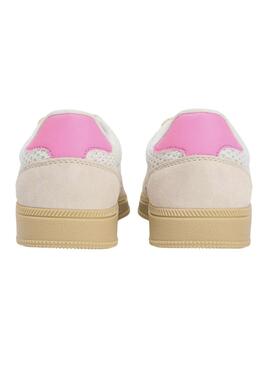 Chaussures Tommy Jeans The Greenwich Edge Knit beige et rose pour femme