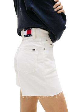 Shorts Tommy Jeans Mom blanc pour femme