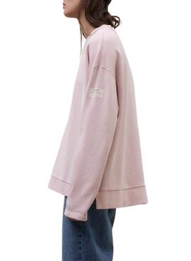 Sweatshirt Ecoalf Ankara rose pour femme