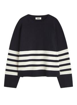 Maillot Ecoalf Koa à rayures marines imprimé pour femme.