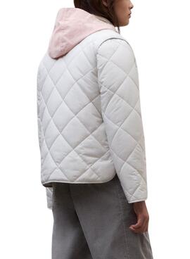 Veste Ecoalf Musa Rhomb beige pour femme