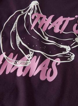 T-shirt Name It Benna violet banana print for girl