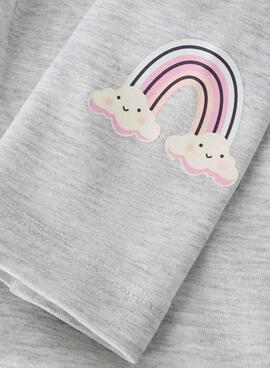 Leggings Name It Bilona arc-en-ciel gris clair pour fille