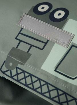 Imperméable Name It Max imprimé de machines vert sauge pour garçon