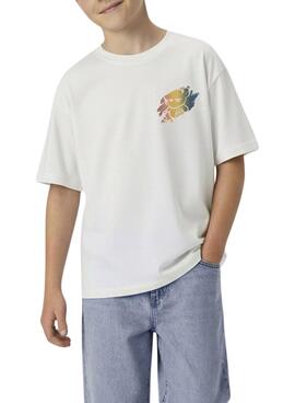 T-shirt Name It Byne blanche oversize avec impression d'ours pour garçon