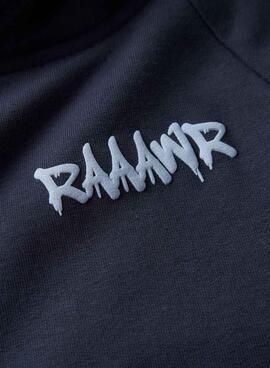 Sweat à capuche bleu marine Name It avec dinosaure pour garçon