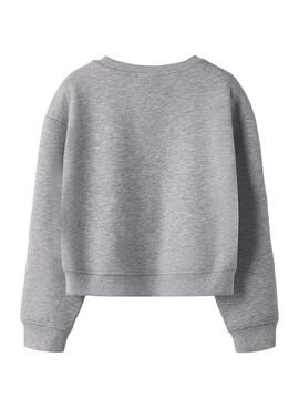 Sweat à capuche Name It gris chanceux pour fille