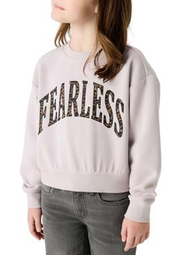 Sweatshirt Name It beige fearless pour fille