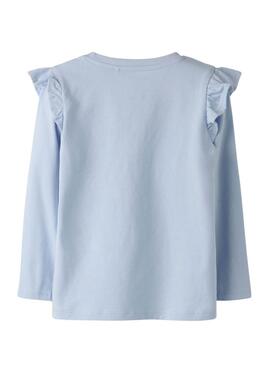T-shirt Name It château bleu ciel pour fille