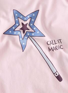 T-shirt Name It baguette magique rose pour fille