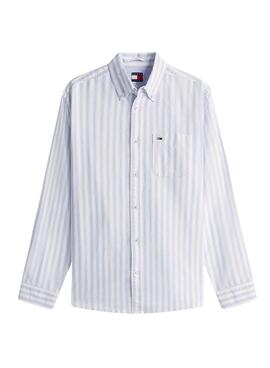 Chemise Tommy Hilfiger Stripe Oxford à rayures bleues pour homme
