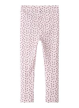 Leggings Name It à pois roses pour fille