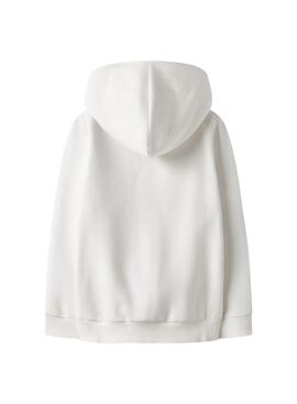 Sweat à capuche crâne crème pour enfant de la marque Name It