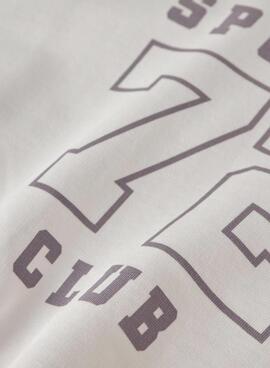 Sweatshirt Name It sports club 72 crème pour fille.