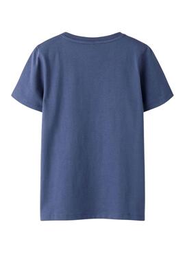 T-shirt Name It crâne skate bleu pour garçon