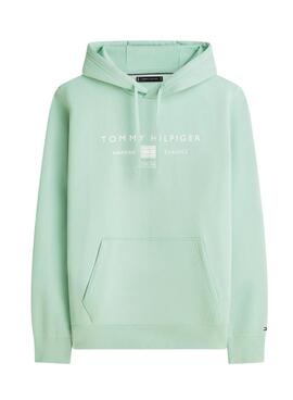 Sweatshirt Tommy Hilfiger Brand Love verte pour homme