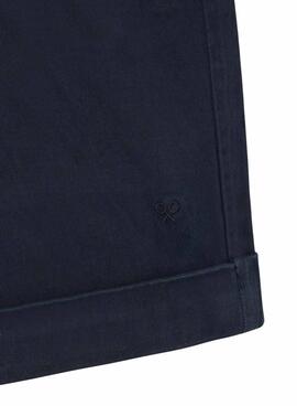 Bermudas classiques bleu marine Silbon pour homme