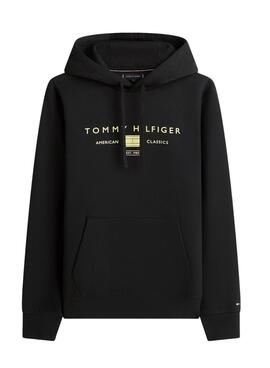 Sweatshirt Tommy Hilfiger Brand Love noir pour homme